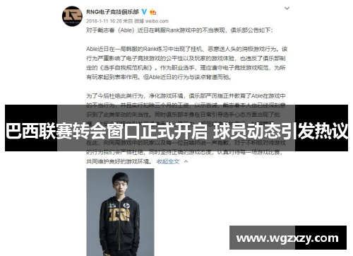 巴西联赛转会窗口正式开启 球员动态引发热议 巴西联赛转会窗口正式开启 球员动态引发热议